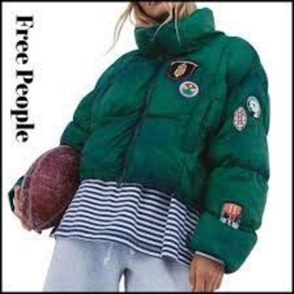 Free People Jackets & Blazers - Free People In A Bubble Patch Puffer Jacket